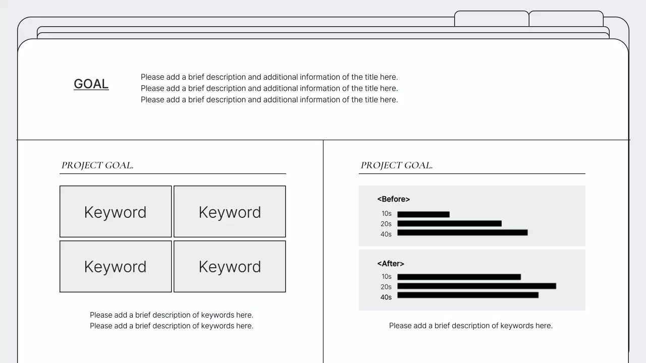 Apresentação de portfólio minimalista cinza