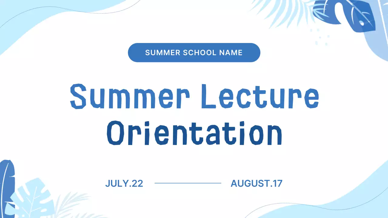 Blue Modern Lecture Invitation Presentation