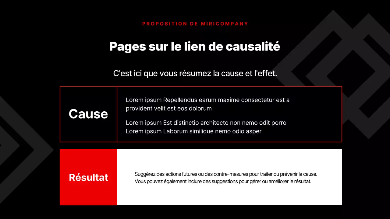 Présentation d'entreprise simple en rouge et noir