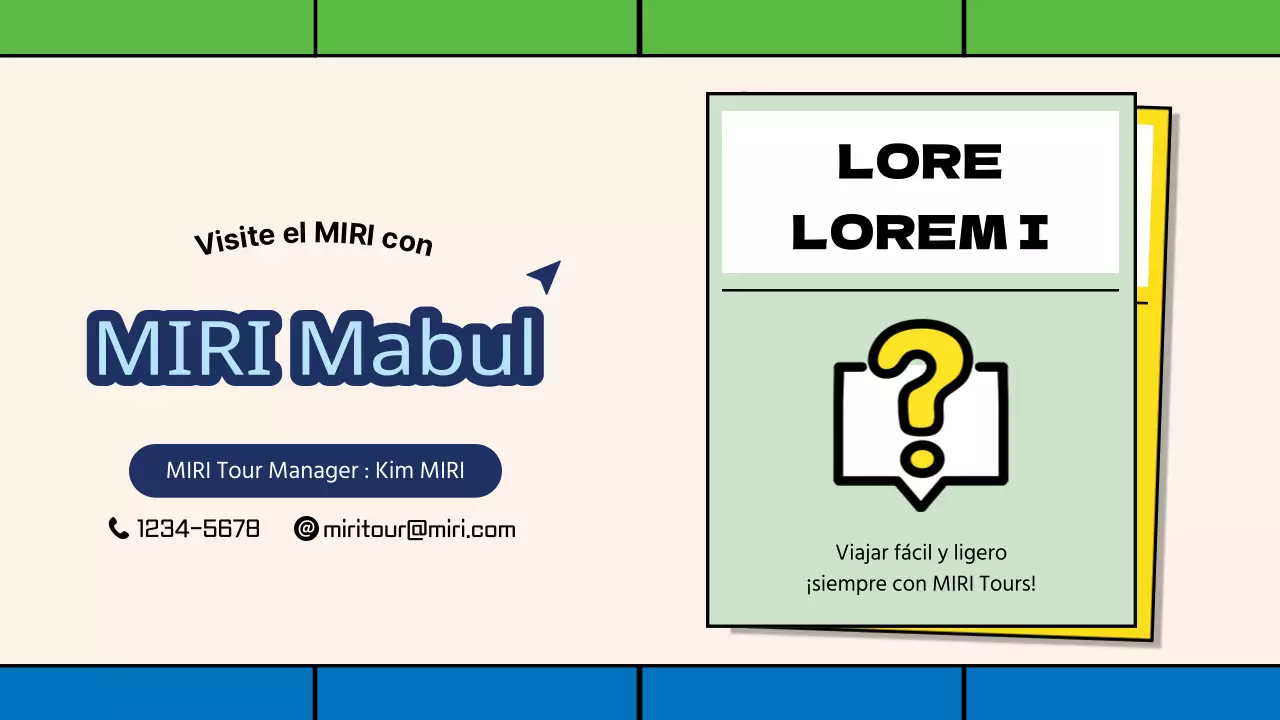 Promoción de viajes combinados nacionales en verde y azul, al estilo de los juegos de mesa