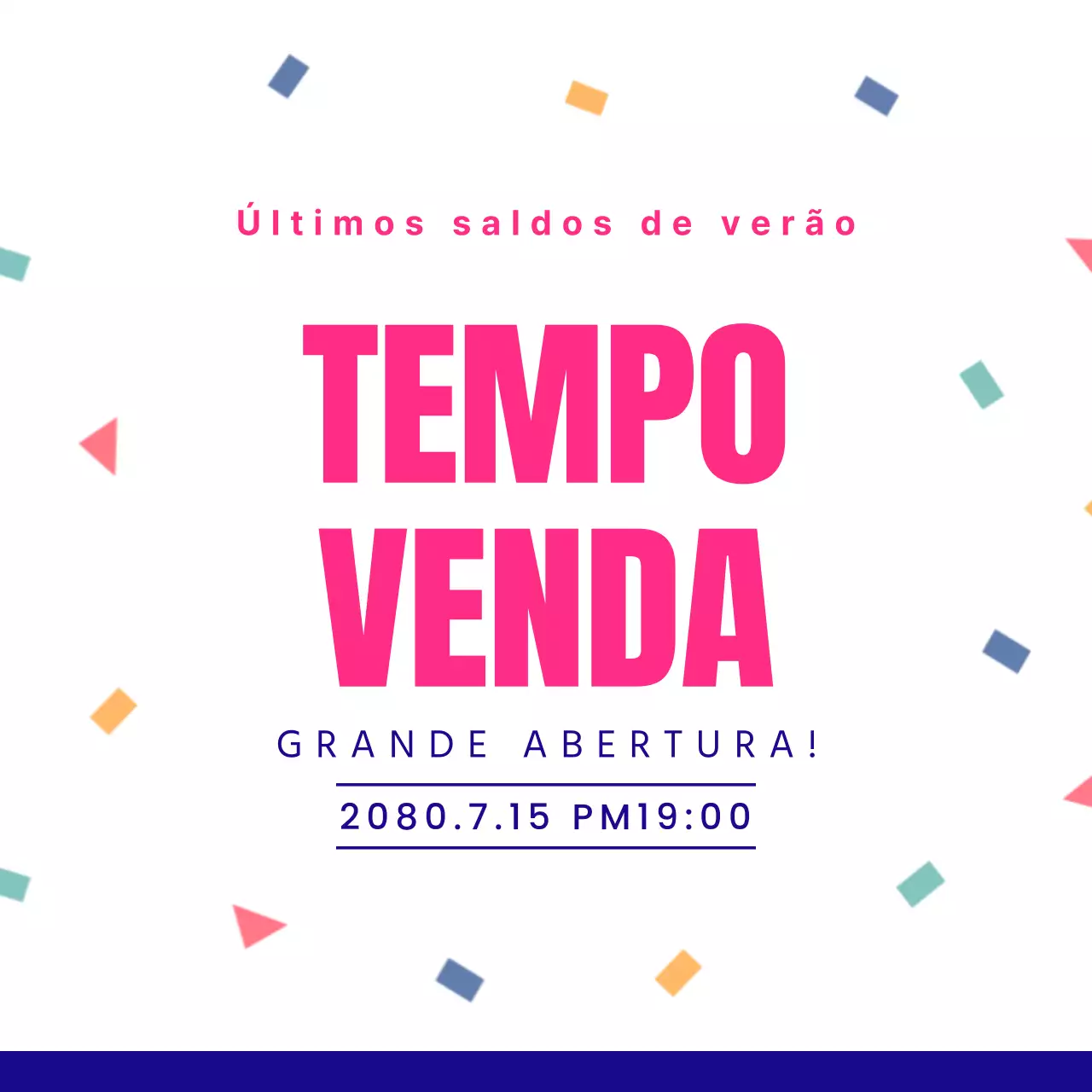 Bonitos anúncios de desconto de verão em roxo e cor-de-rosa.