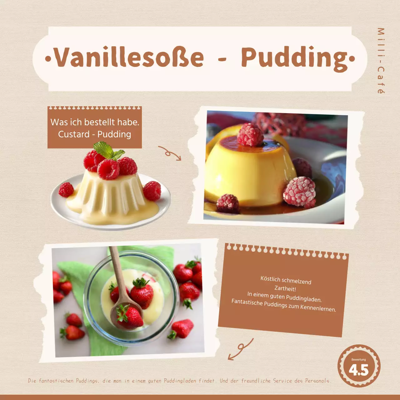 Werbung für beige und braune Vintage-Reiseprodukte.