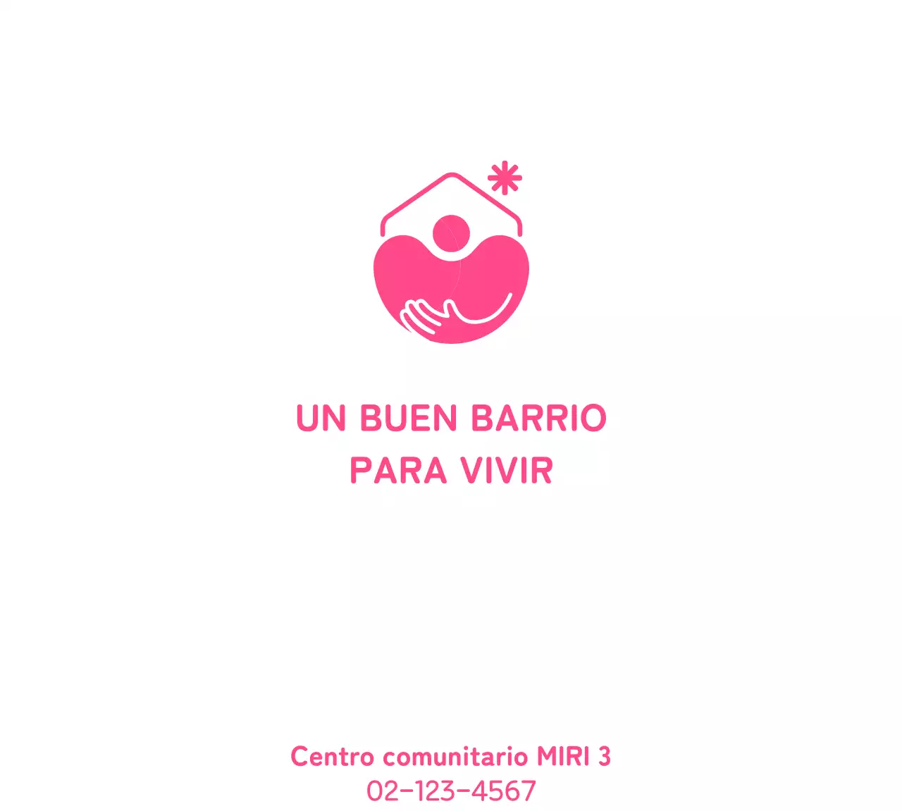 Logotipo de centro de bienestar con ilustración de abrazo