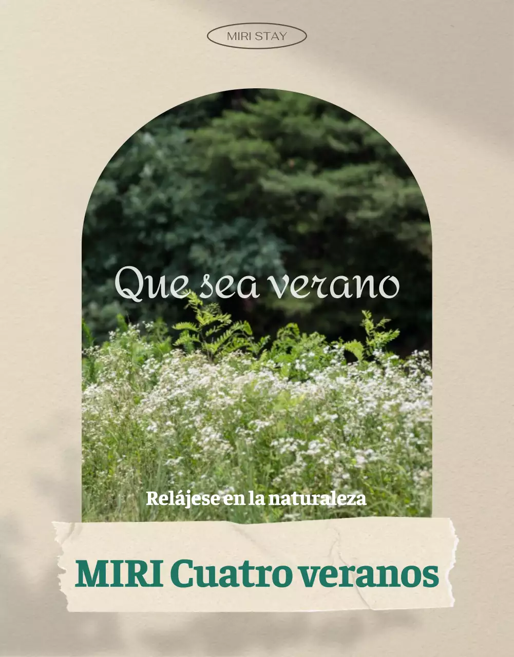 Verde y beige, un acogedor refugio estival para los sentidos