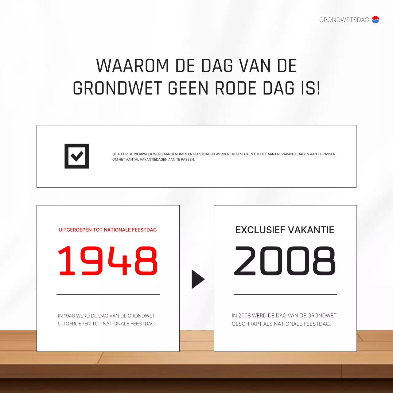 Wit en bruin voor een moderne Dag van de Grondwet