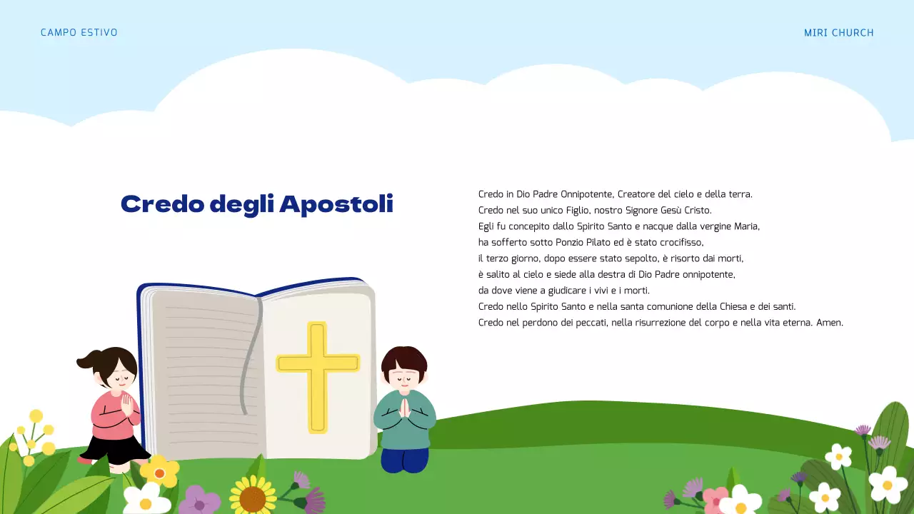 Risorse per la scuola biblica estiva in azzurro e verde