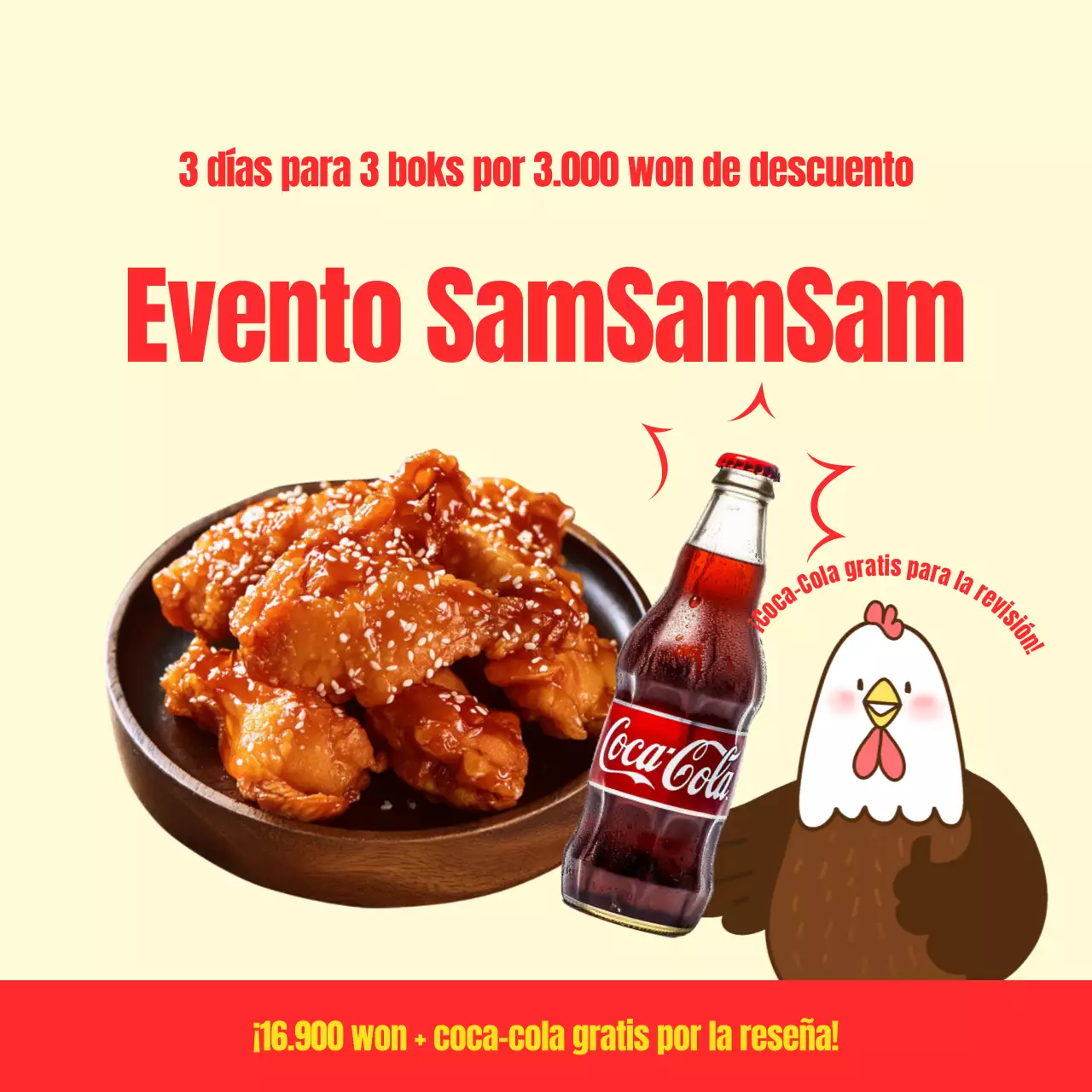 Promocionar los cupones lucky day de las botellas naranja y amarilla