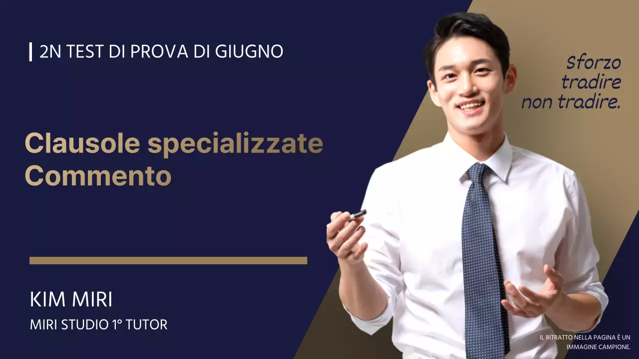 Note esplicative della prova pratica avanzata della Marina e dell'Oro