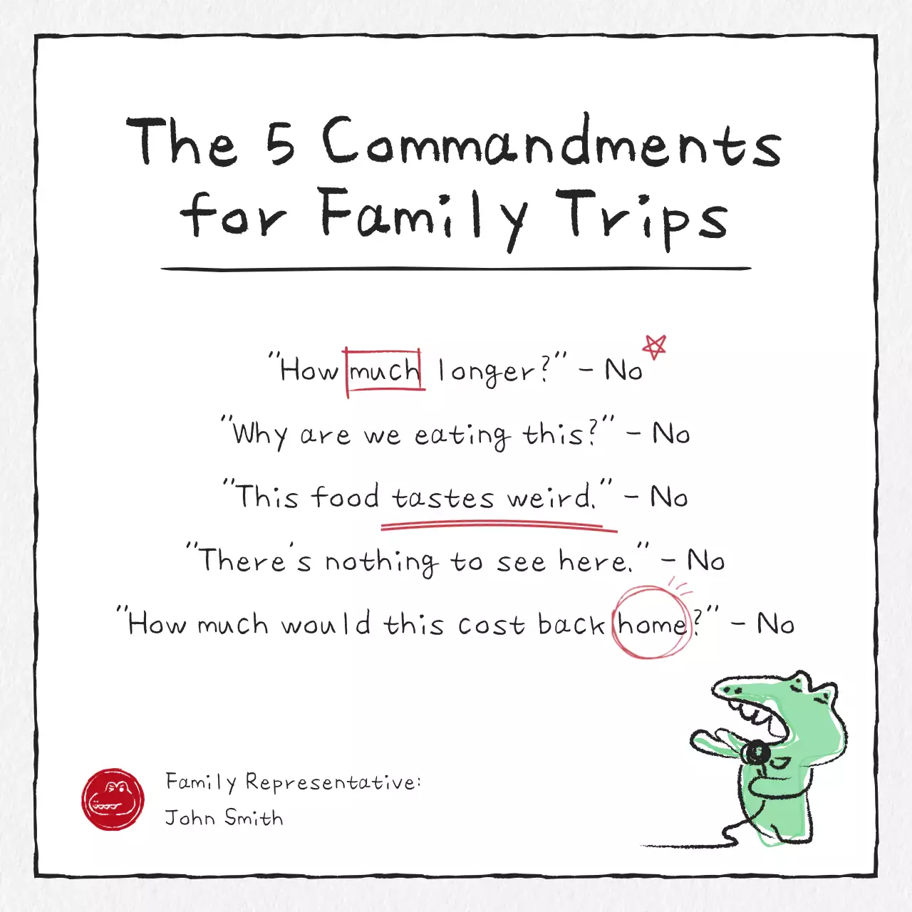 White Comic Family Guide Social Media Post