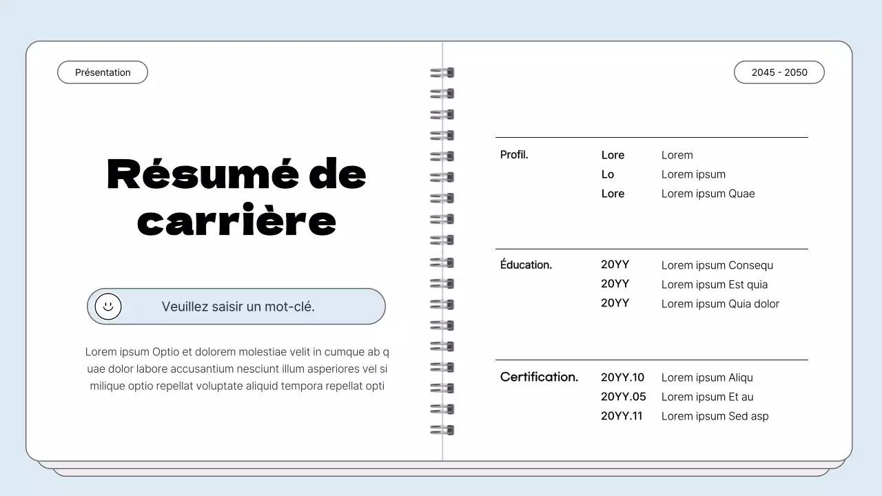 Portefeuille à cadre simple en bleu clair