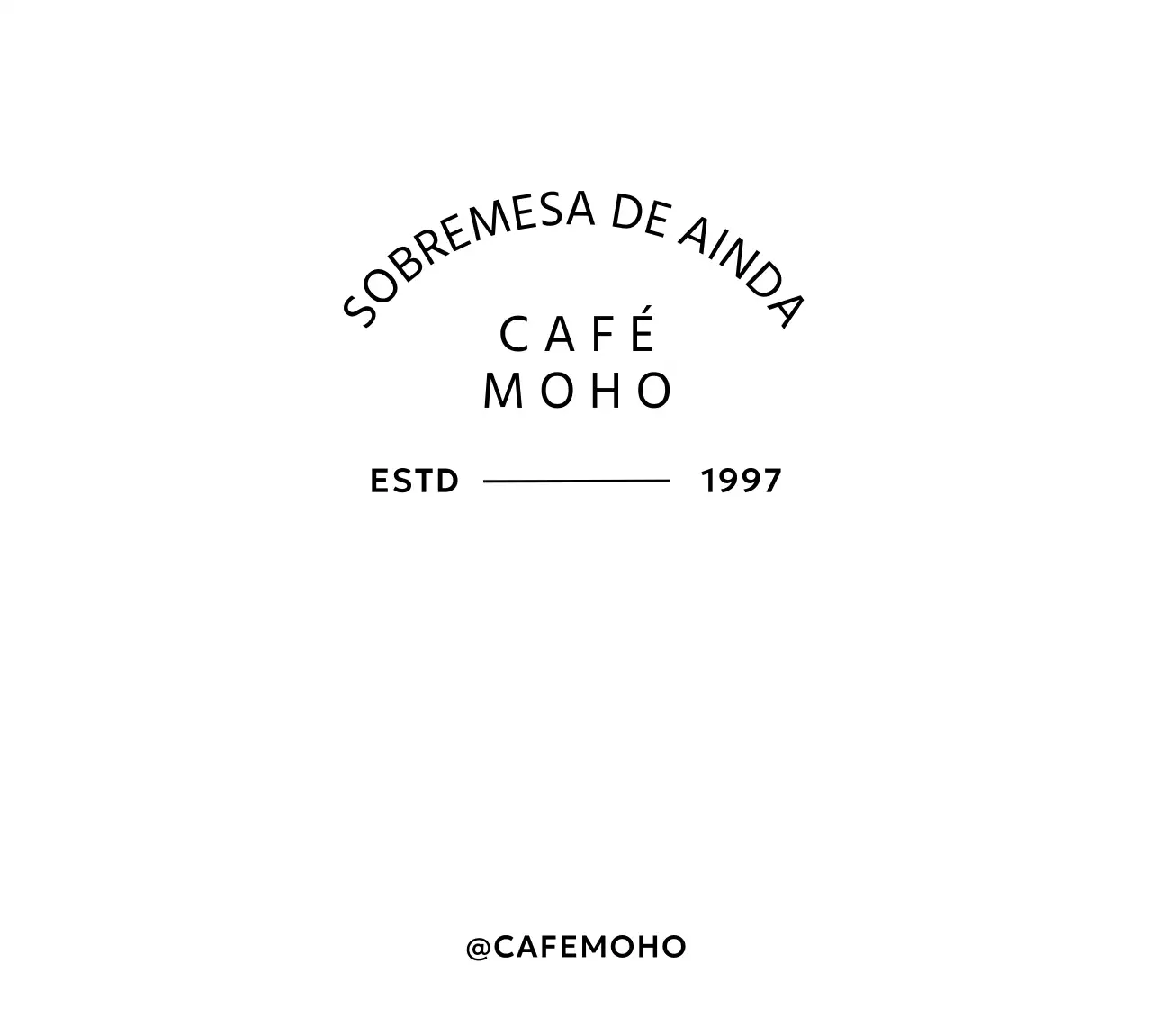 Mercadoria de café com apresentação de texto e ilustrações de sobremesas