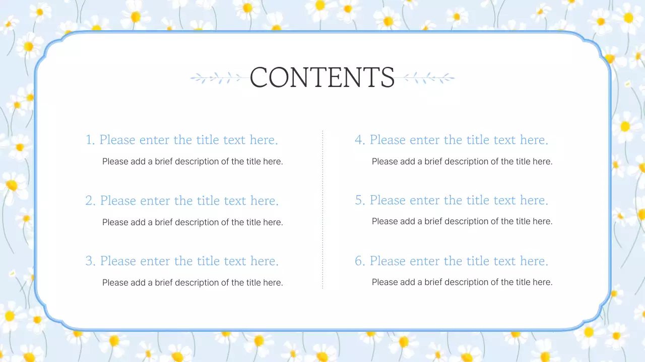 Blue Floral Summer Presentation