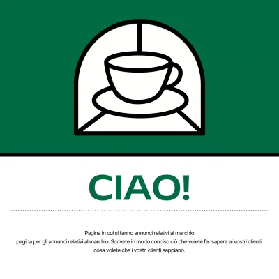 Annunci di caffè moderno verde e bianco