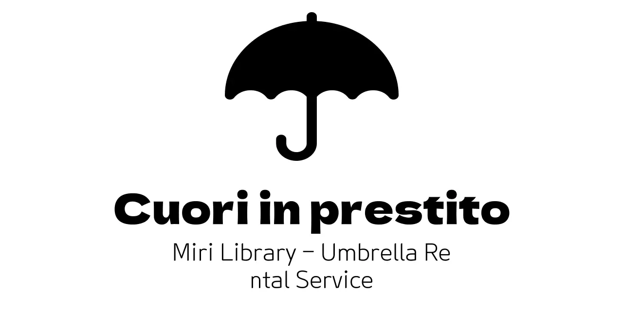 Progettazione di un servizio di noleggio con l'icona dell'ombrello
