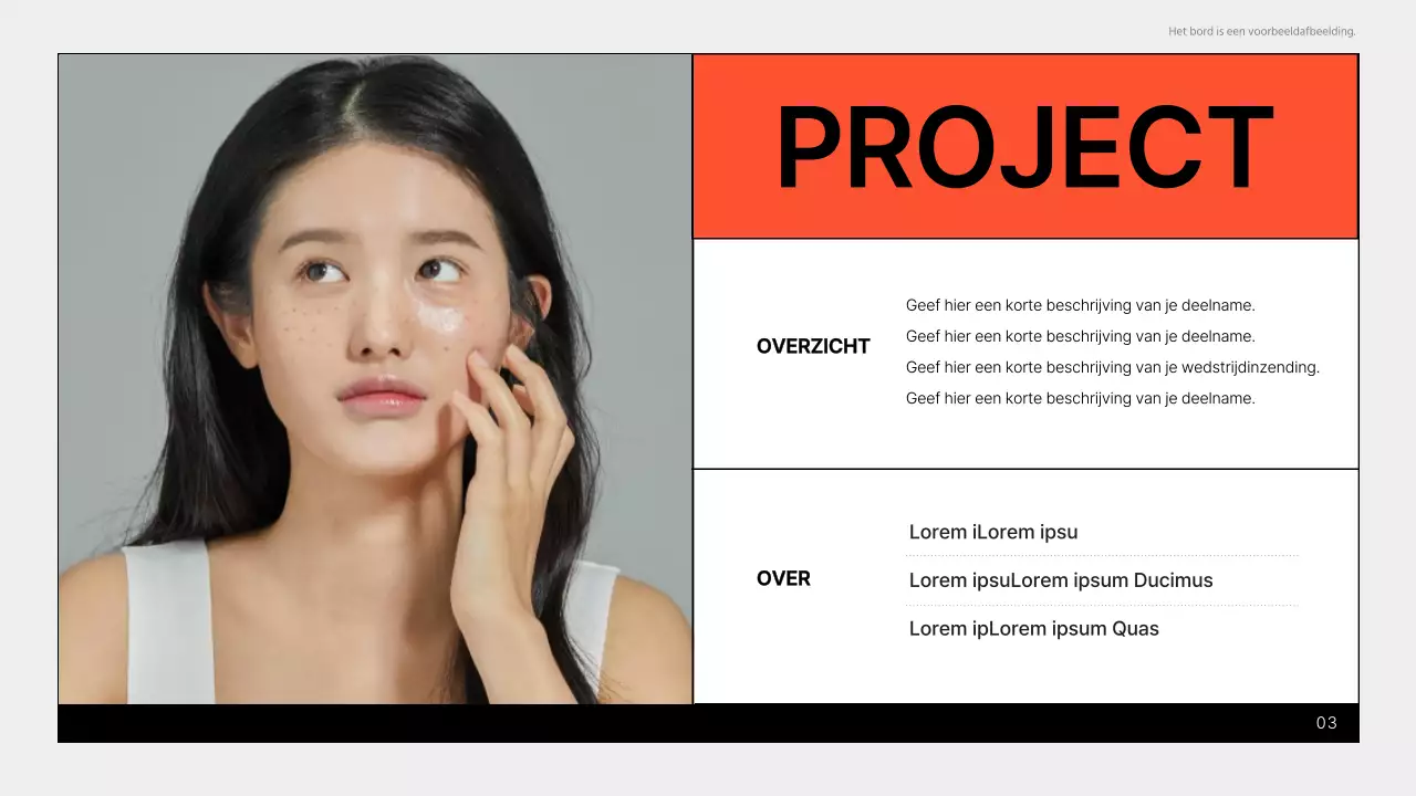 Een eenvoudige marketeersportefeuille in grijs en oranje