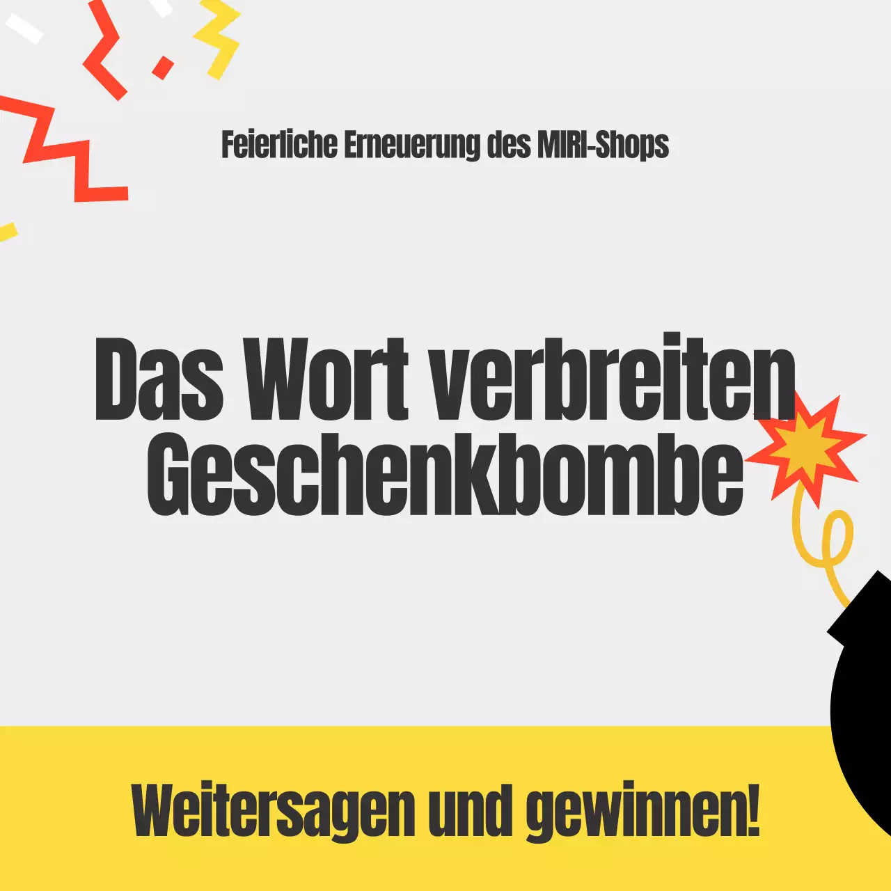 Ankündigung einer schönen Veranstaltung mit gelbem Hintergrund, um die Botschaft zu verbreiten