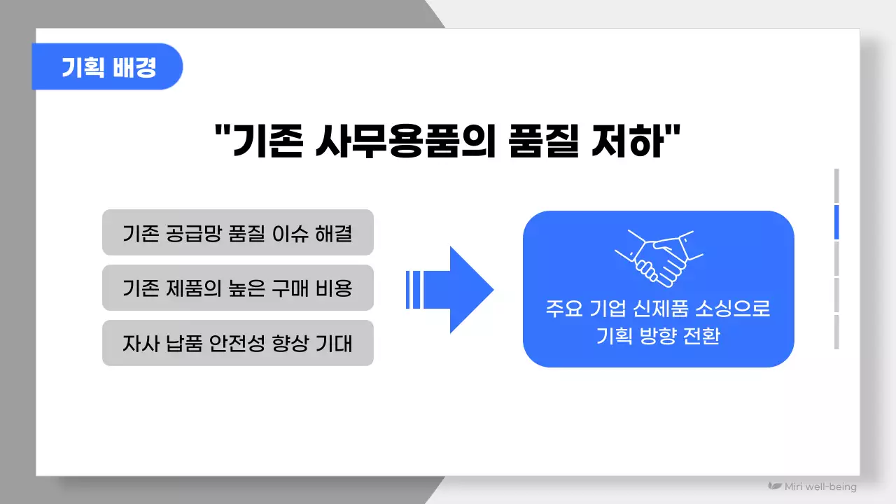 파랑과 하늘색의 심플한 웰빙 상품 제안서