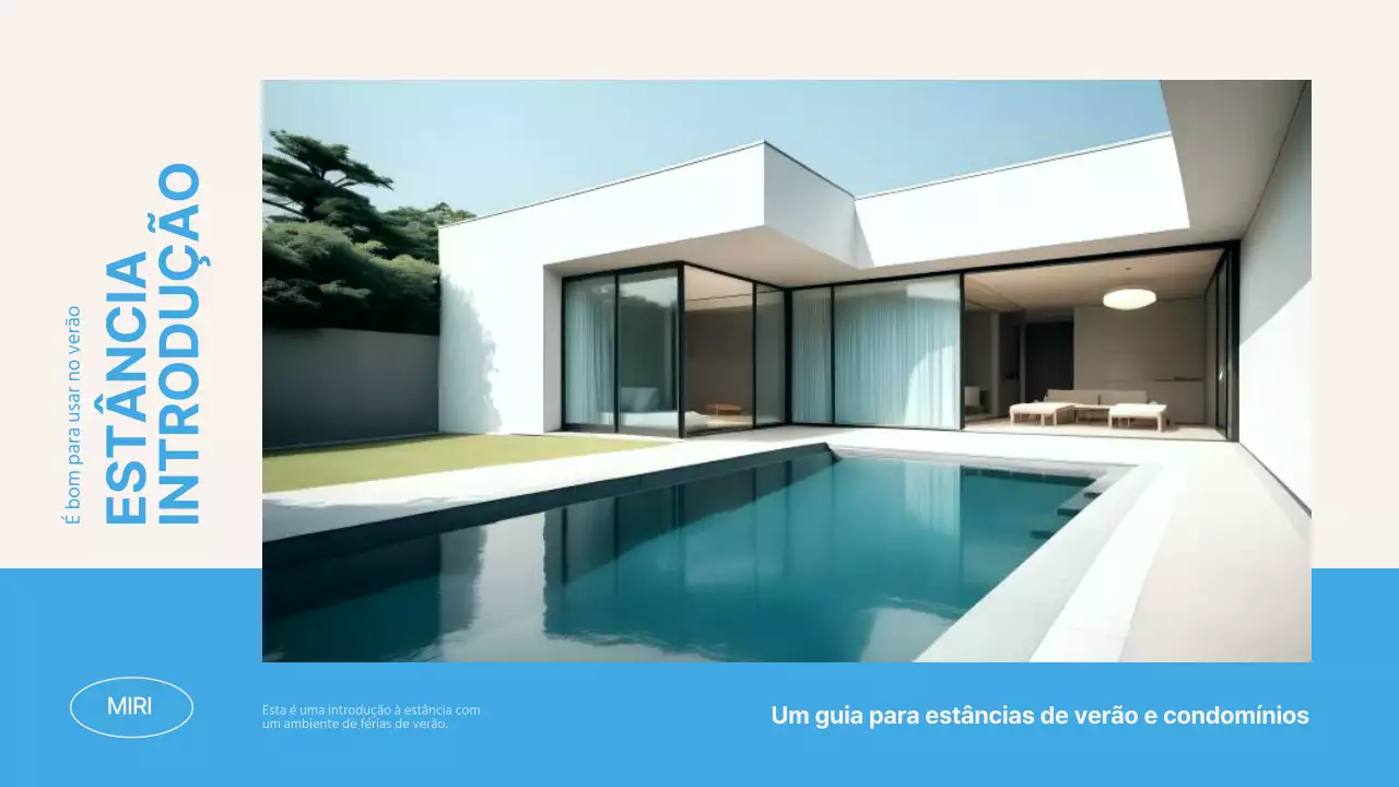 Um simples primer resort azul e marfim
