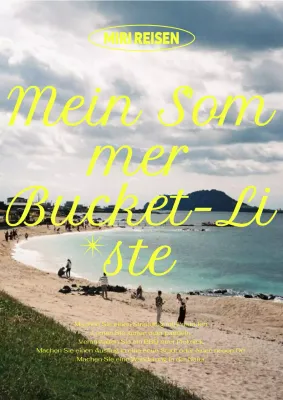 Trendige Sommerurlaubsposten in Gelb