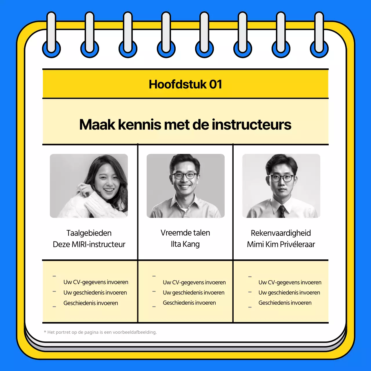 Promoot je toelatingsschool met een knalblauw en geel