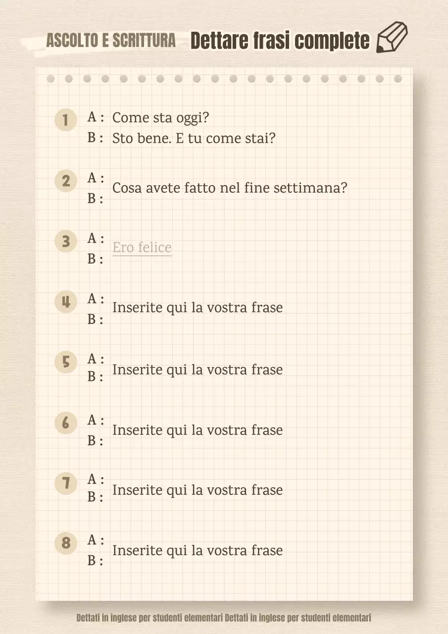 Risorse per la valutazione dell'ascolto semplice in avorio e beige