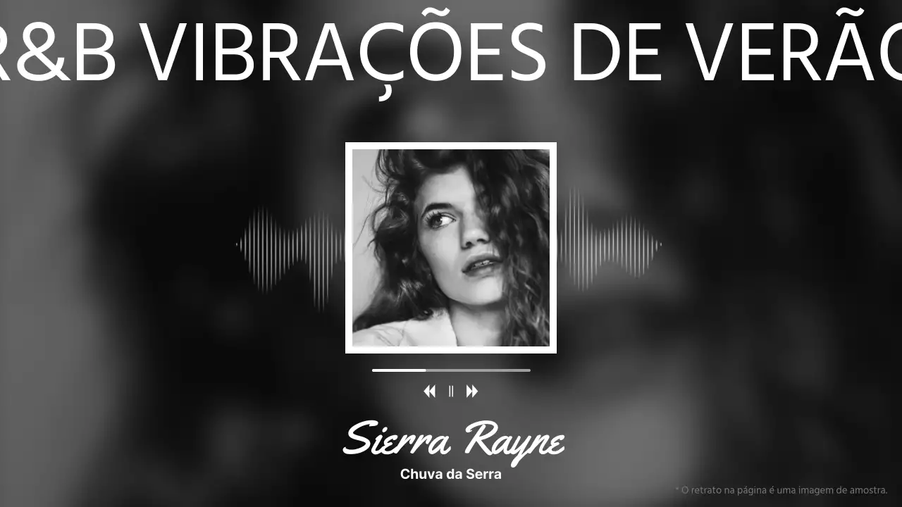 Promover uma lista de reprodução de música moderna a preto e branco