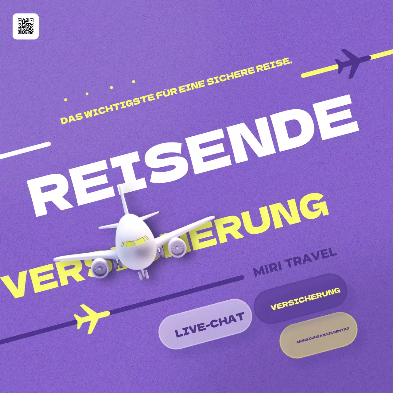 Die einfache Reiseversicherungsaktion von Borah und Yellow