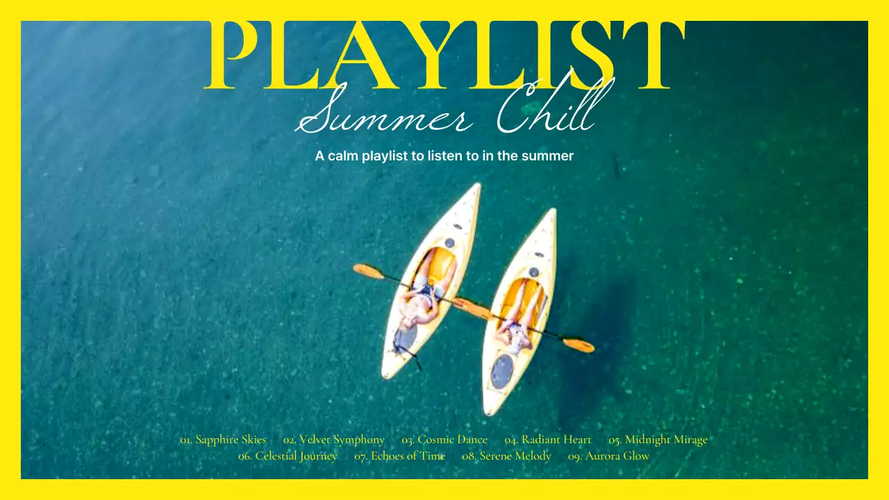 Yellow Modern Summer Playlist YouTube Thumbnail