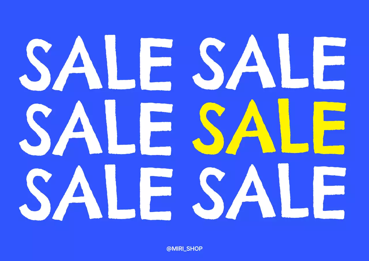 涼しげな色合いのセール案内立体ポスター