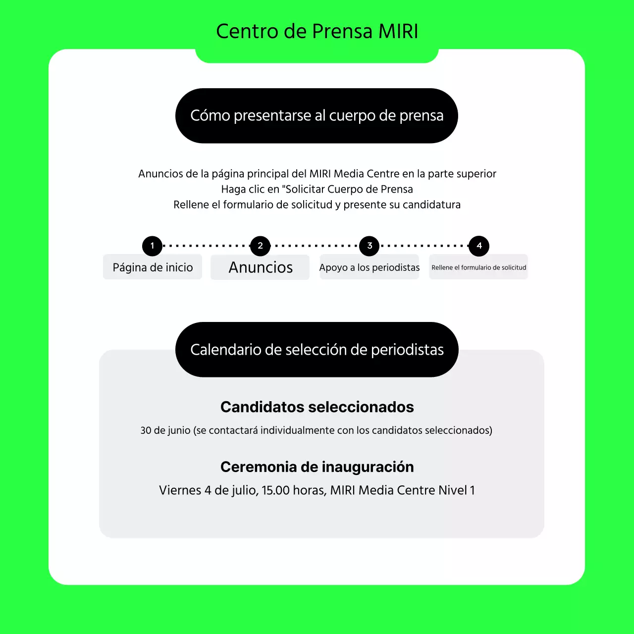 Un simple llamamiento a los periodistas universitarios de verde lima y negro