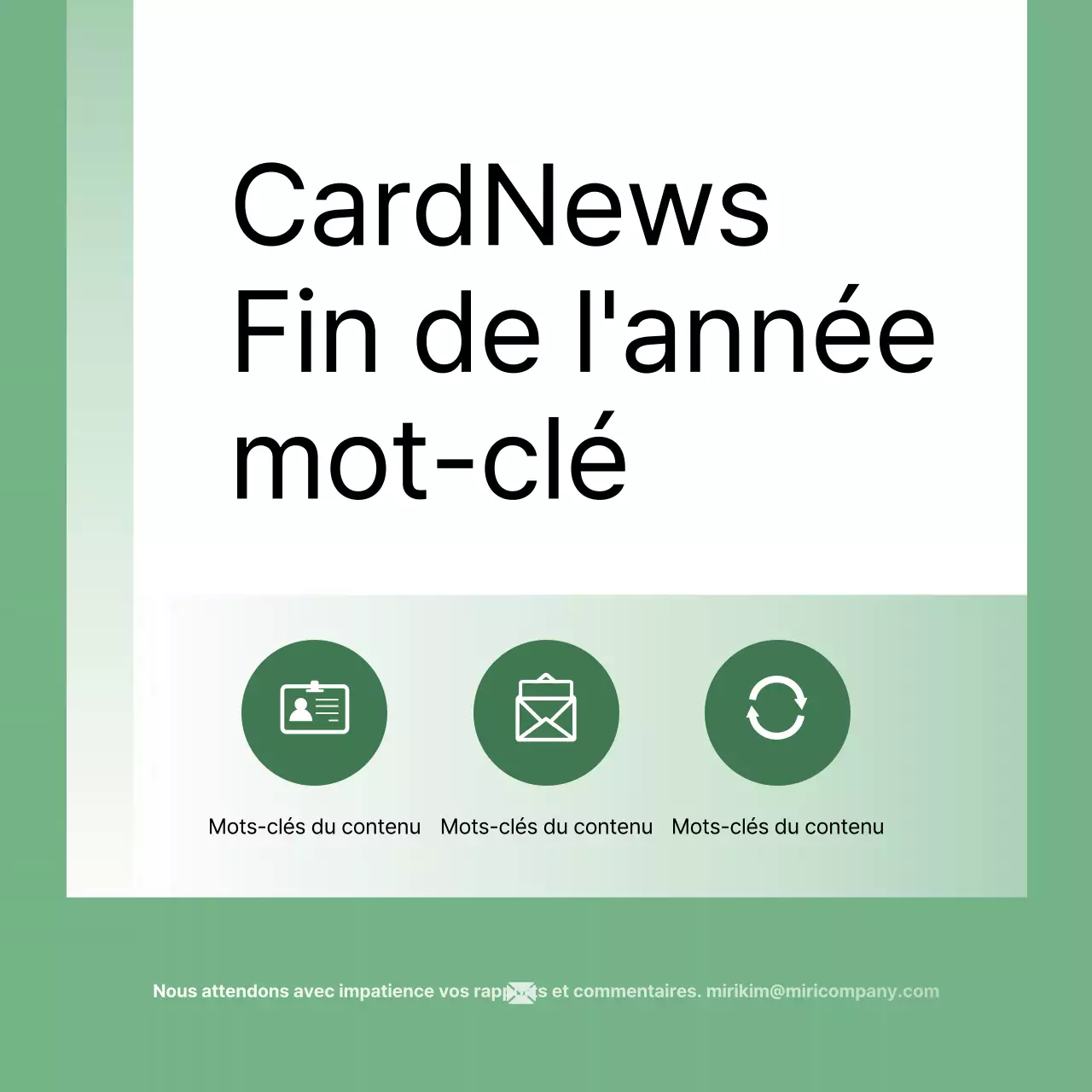 Un simple courrier d'affaires en vert et blanc