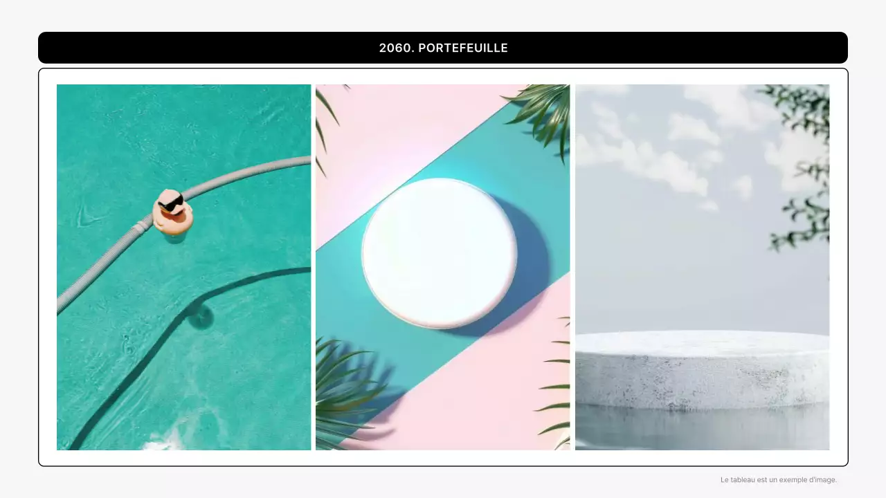 Portefeuille imprimable simple en gris et vert lime