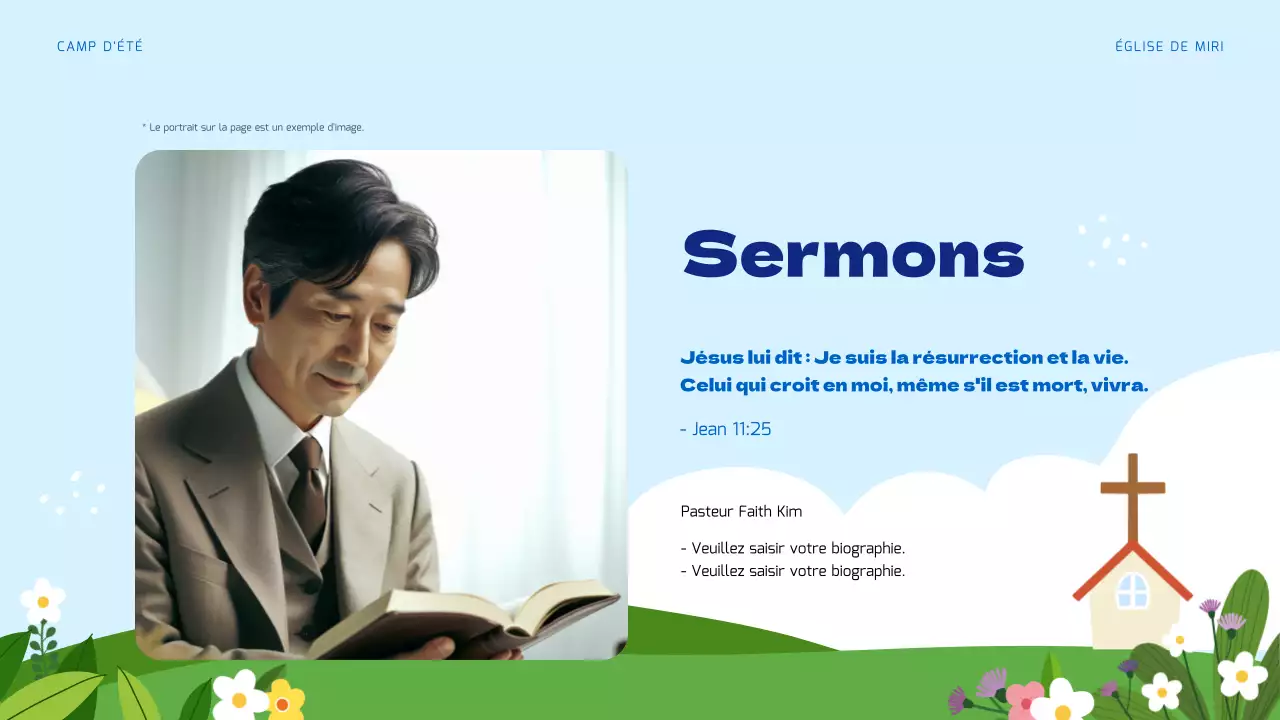 Ressources pour l'école biblique d'été bleu clair et vert