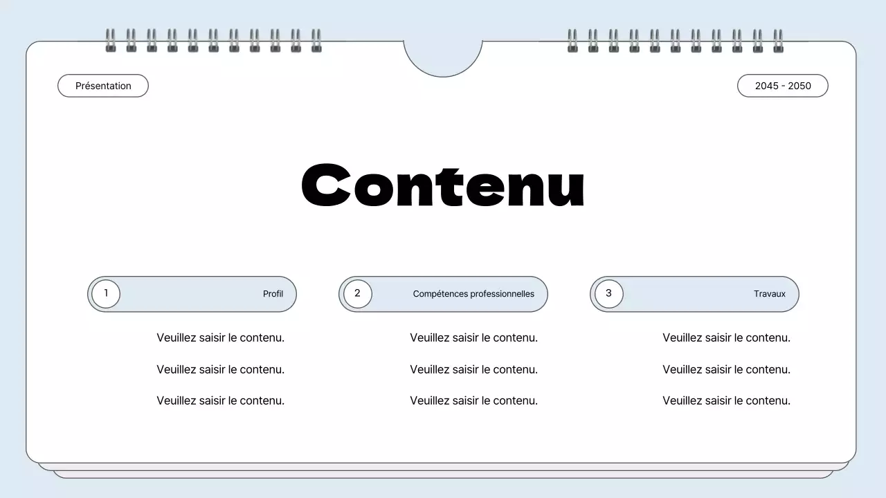 Portefeuille à cadre simple en bleu clair