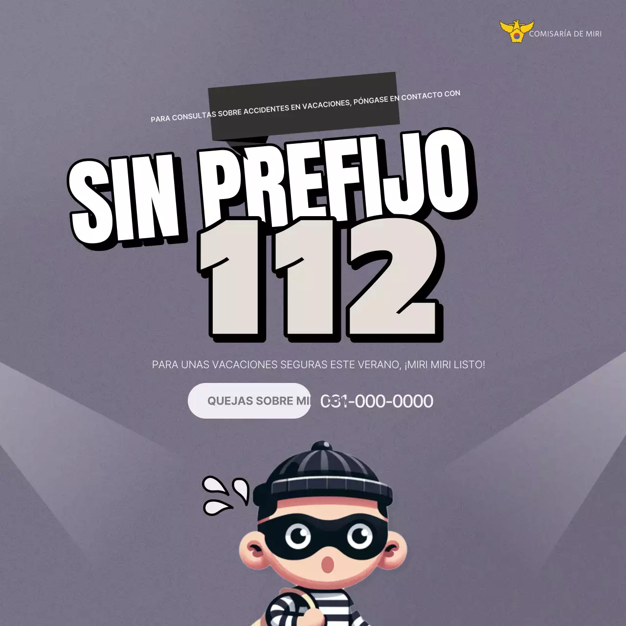 Una moderna campaña de seguridad antirrobo para las vacaciones en beige y gris