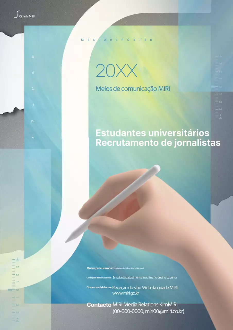 Promover o cinzento e o azul geométricos do corpo de imprensa universitário