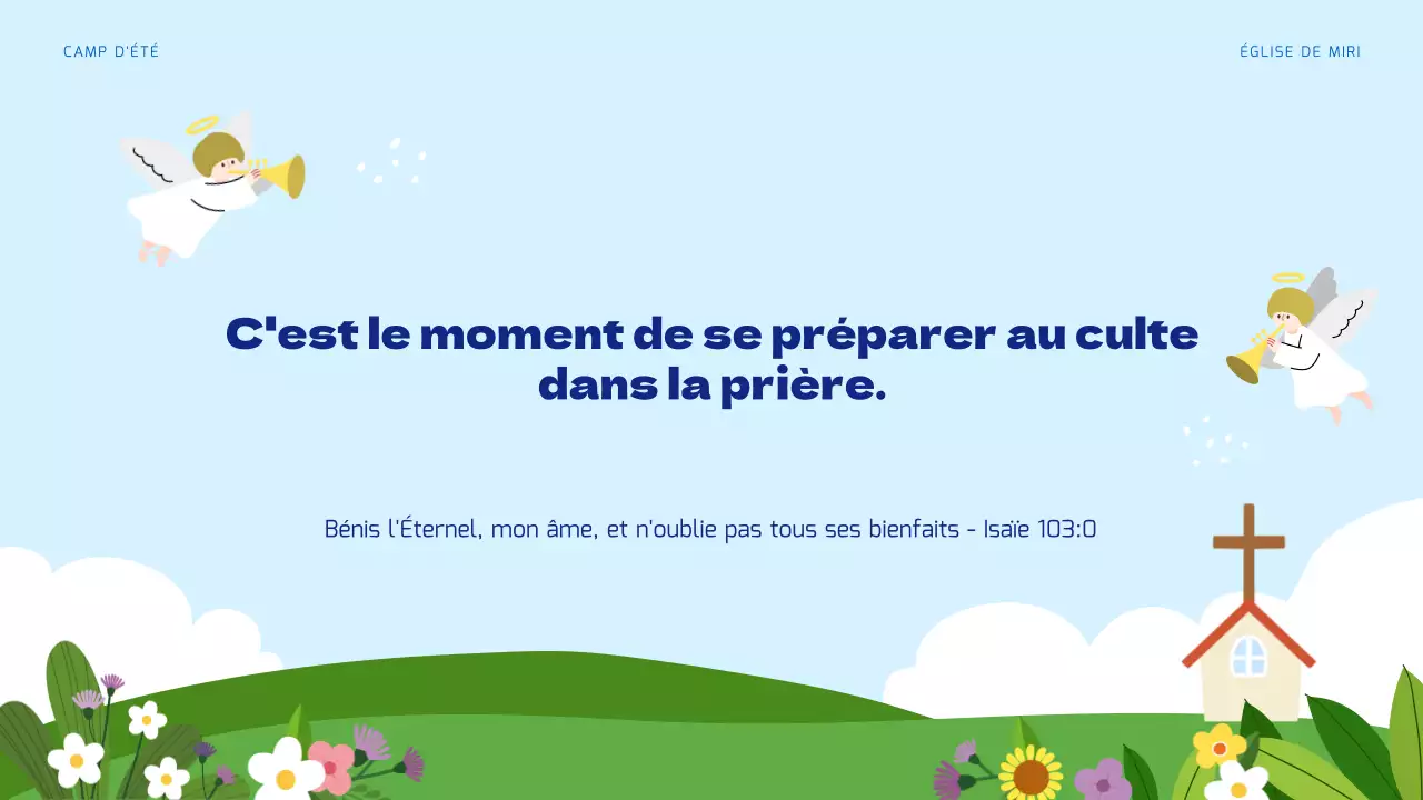 Ressources pour l'école biblique d'été bleu clair et vert