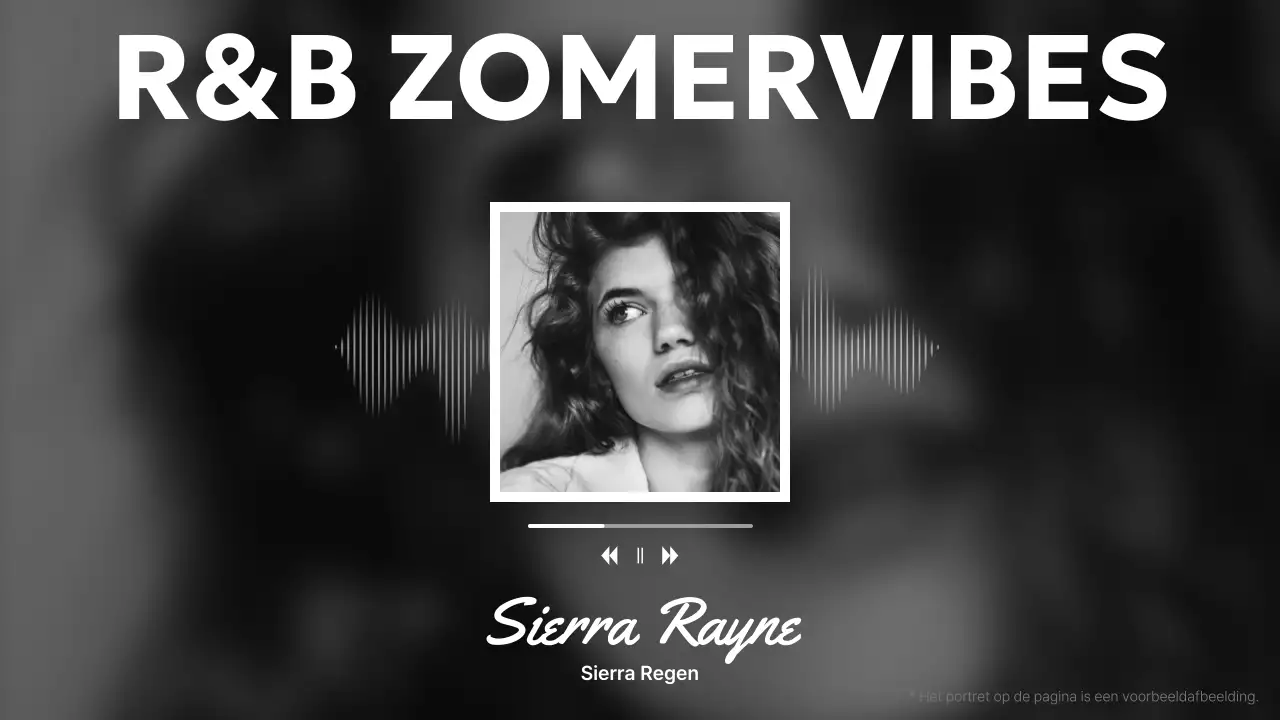 Promoot een moderne muziekplaylist in zwart-wit