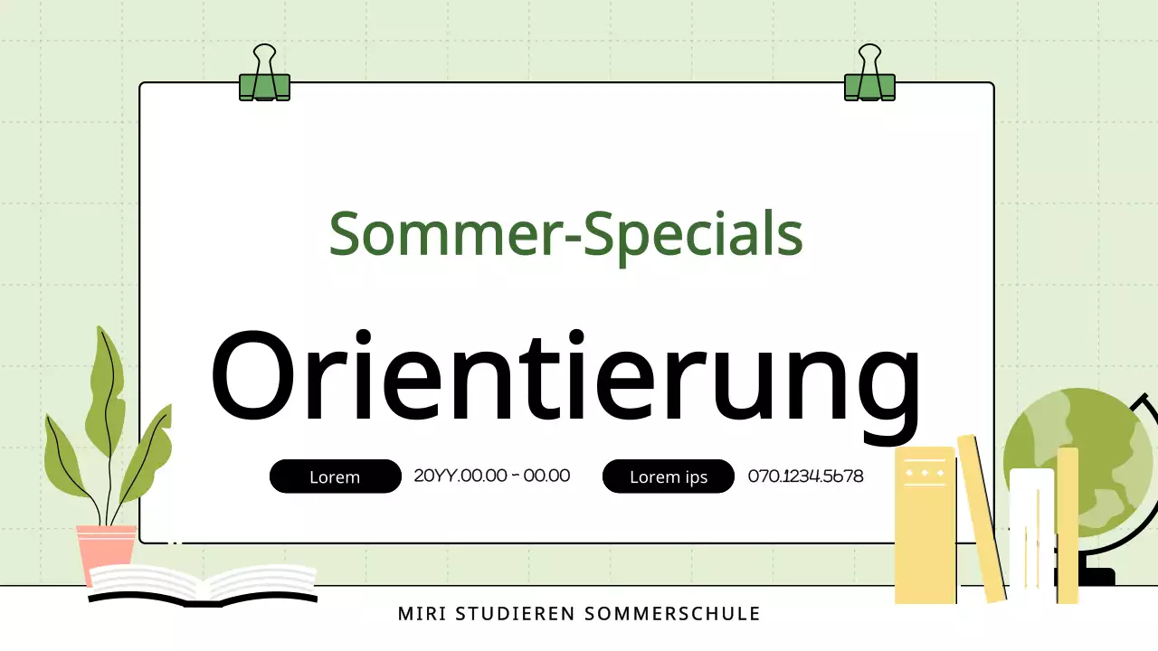 Förderung der farbenfrohen Schulferienspecials