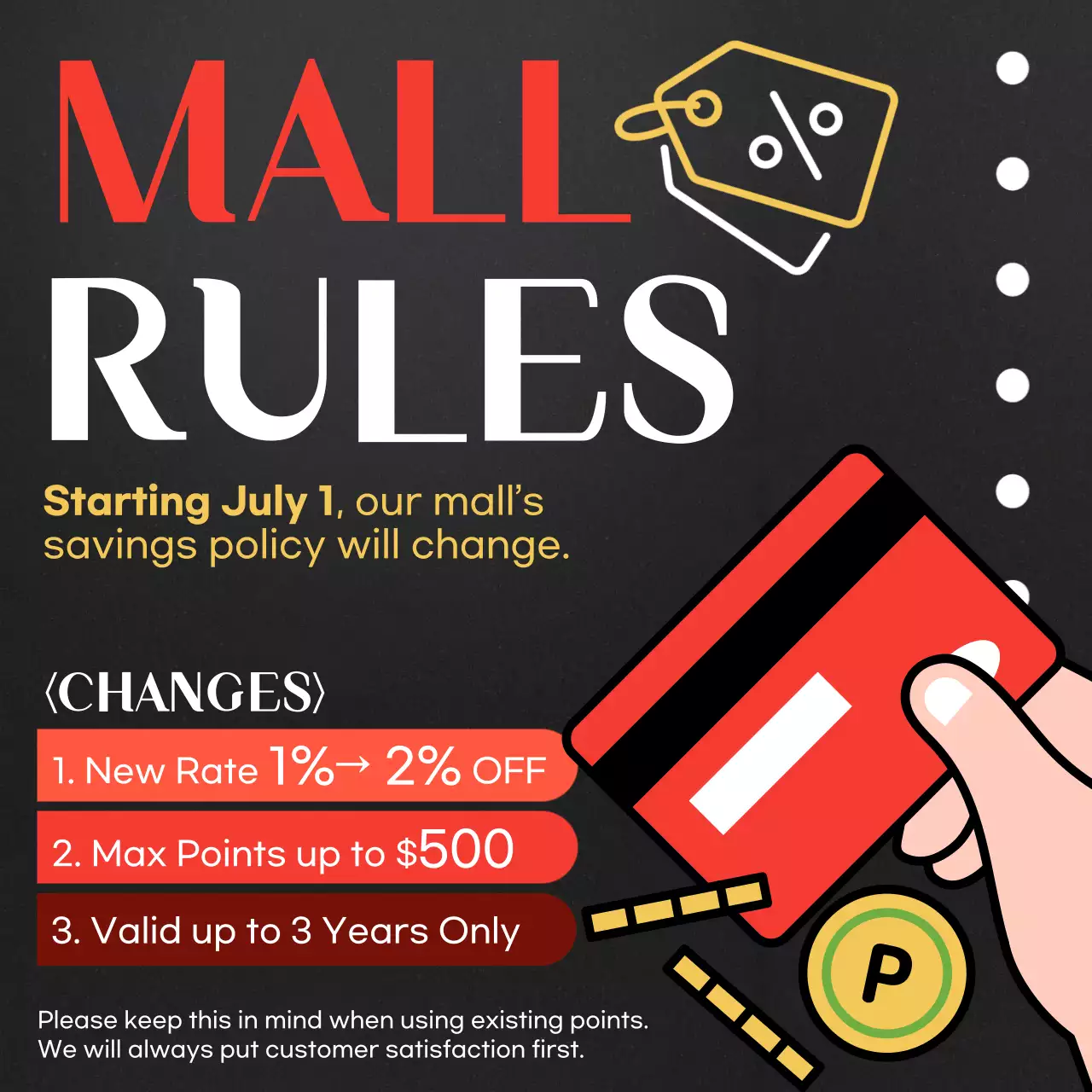 Red Modern Savings Announcement Social Media Post