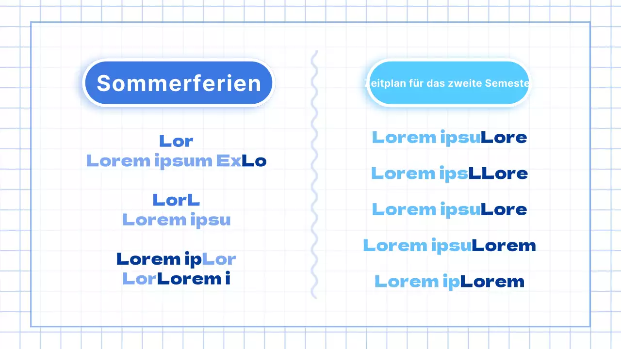 Blaue und hellblaue Unterrichtsmaterialien für die Sommerferien