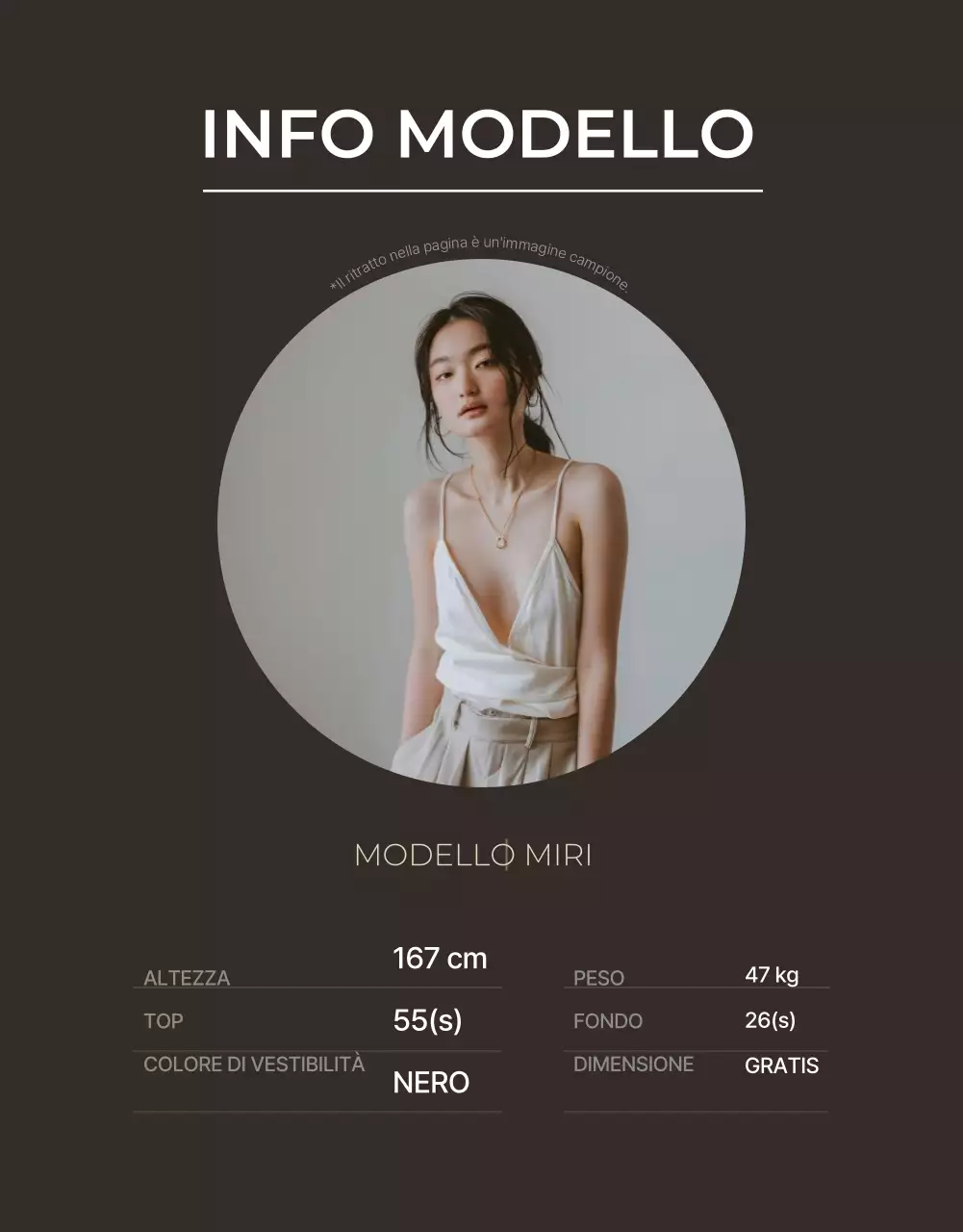 Semplice annuncio di moda in beige