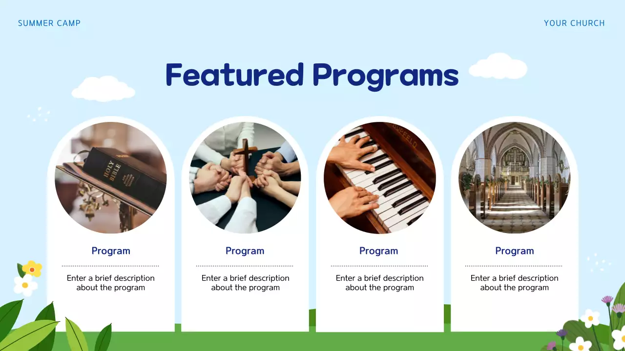 Blue Simple Bible Schedule Presentation