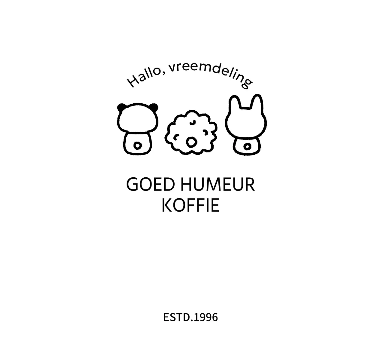 Leuke cafe merchandise met illustraties van dieren van achteren