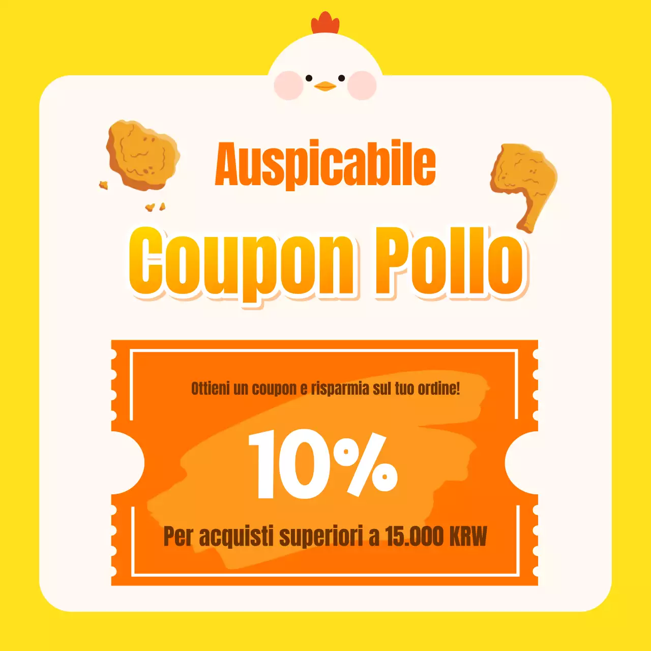 Promuovere i tagliandi del giorno della bottiglia gialla e arancione