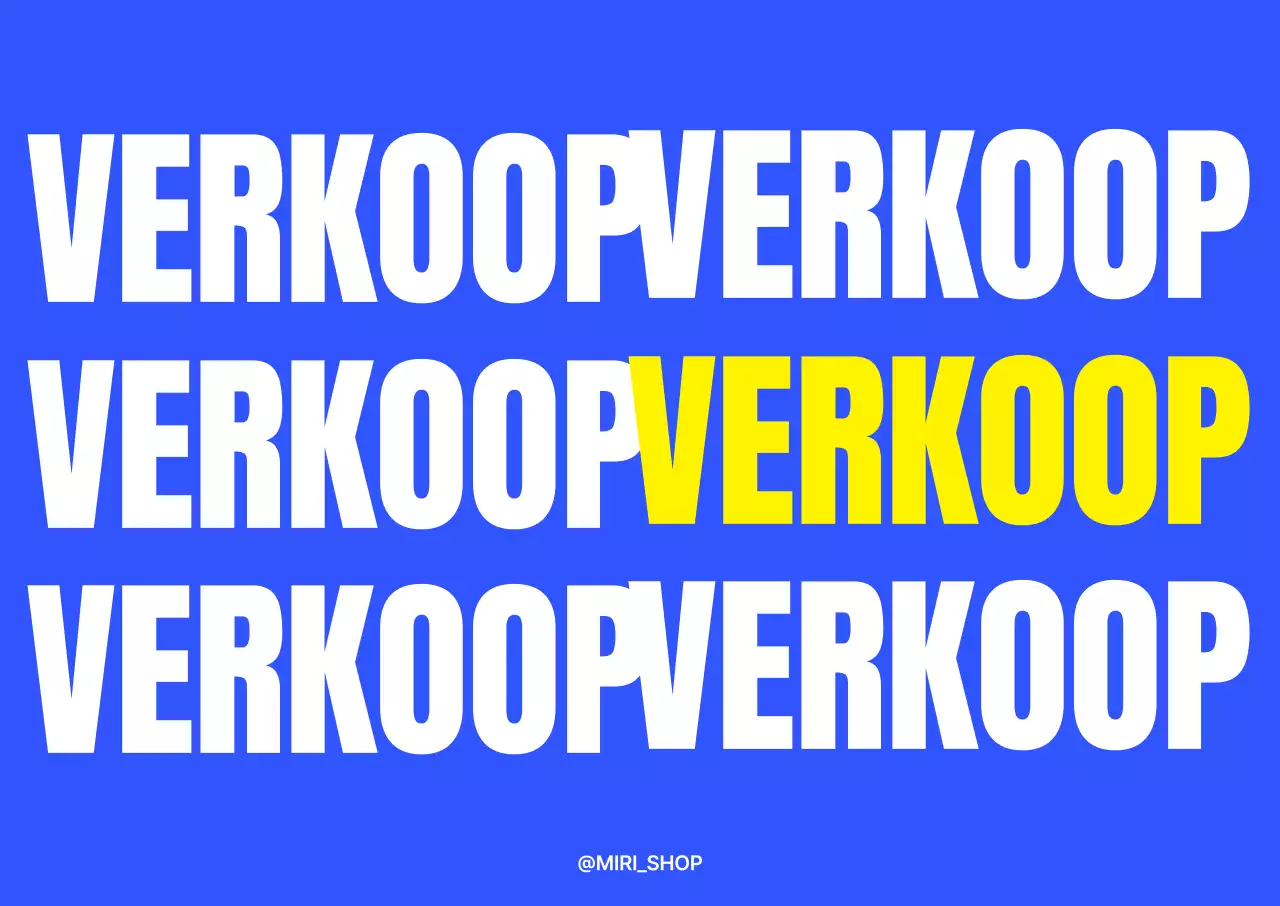 Een driedimensionale poster voor een uitverkoop in koele kleuren