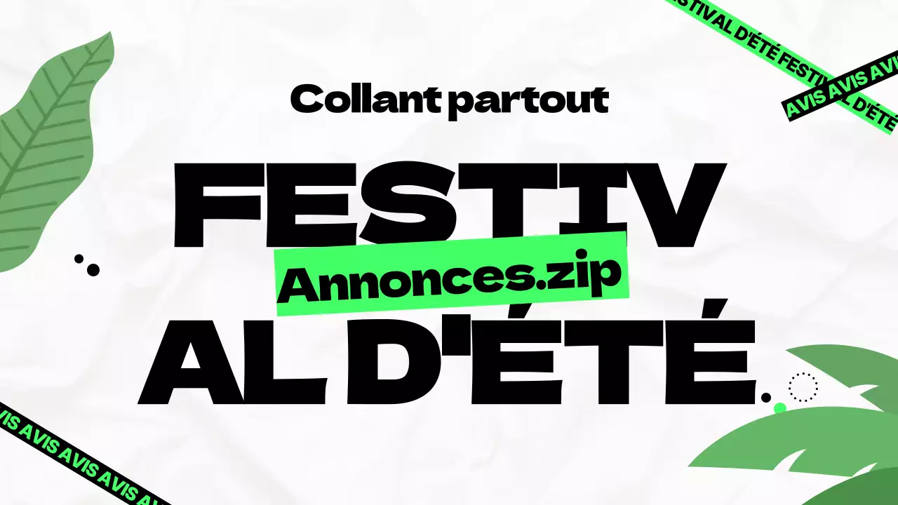 Annonces de festivals pour l'édition branchée sur fond gris