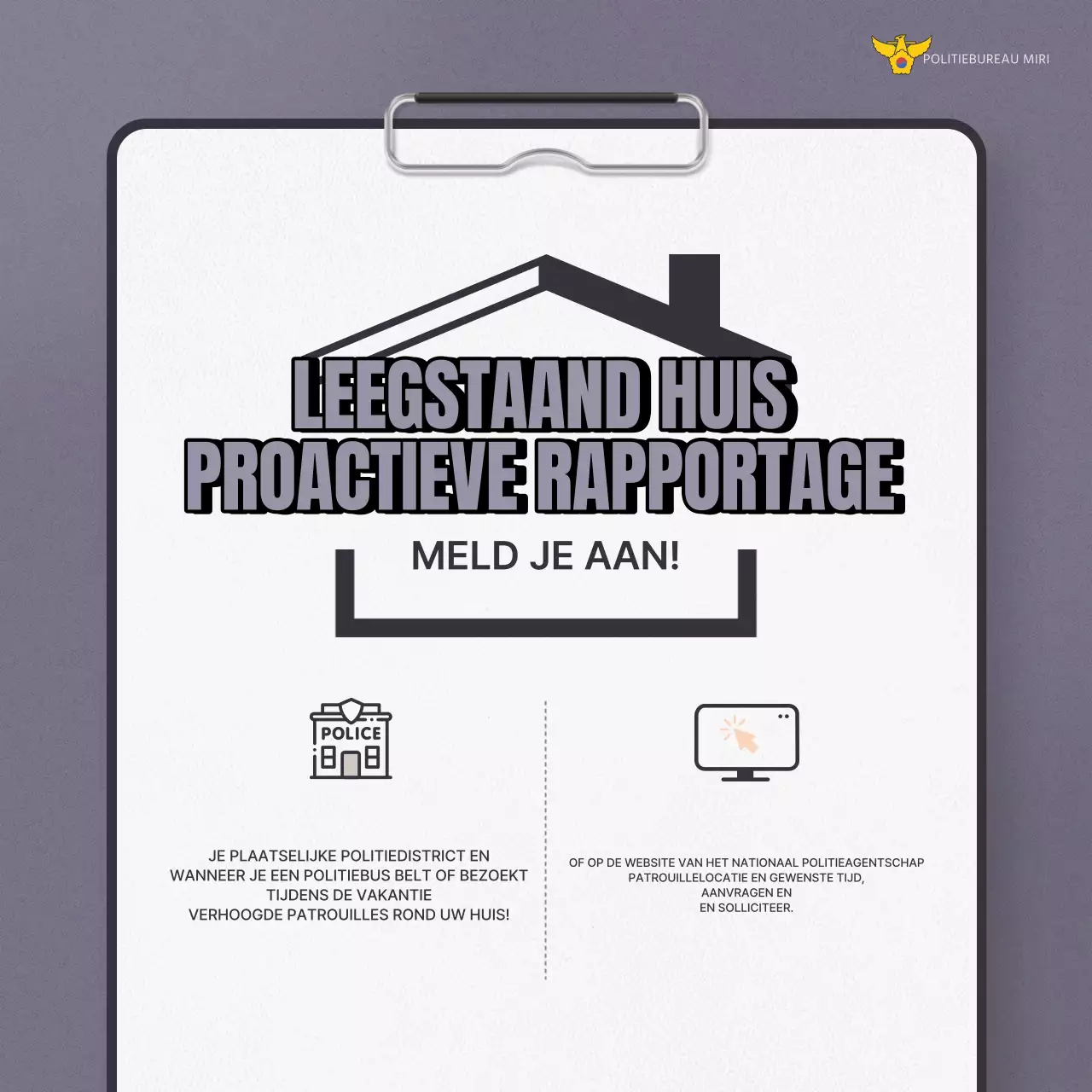 Een trendy veiligheidscampagne tegen vakantiediefstal in beige en grijs