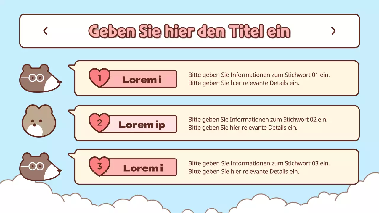 Hübsches hellblaues und rosa Einführungsmaterial für den Unterricht