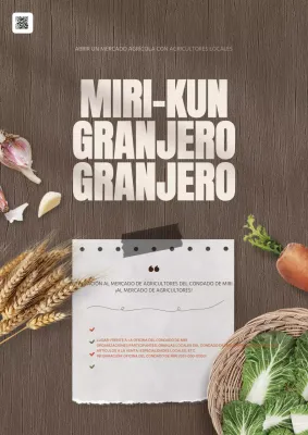 Promover mercados municipales naturales de agricultores en marrones y marfiles